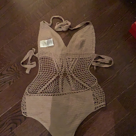 BCBG Maxazaria crochet bathing suit/ bodysuit - Picture 3 of 5